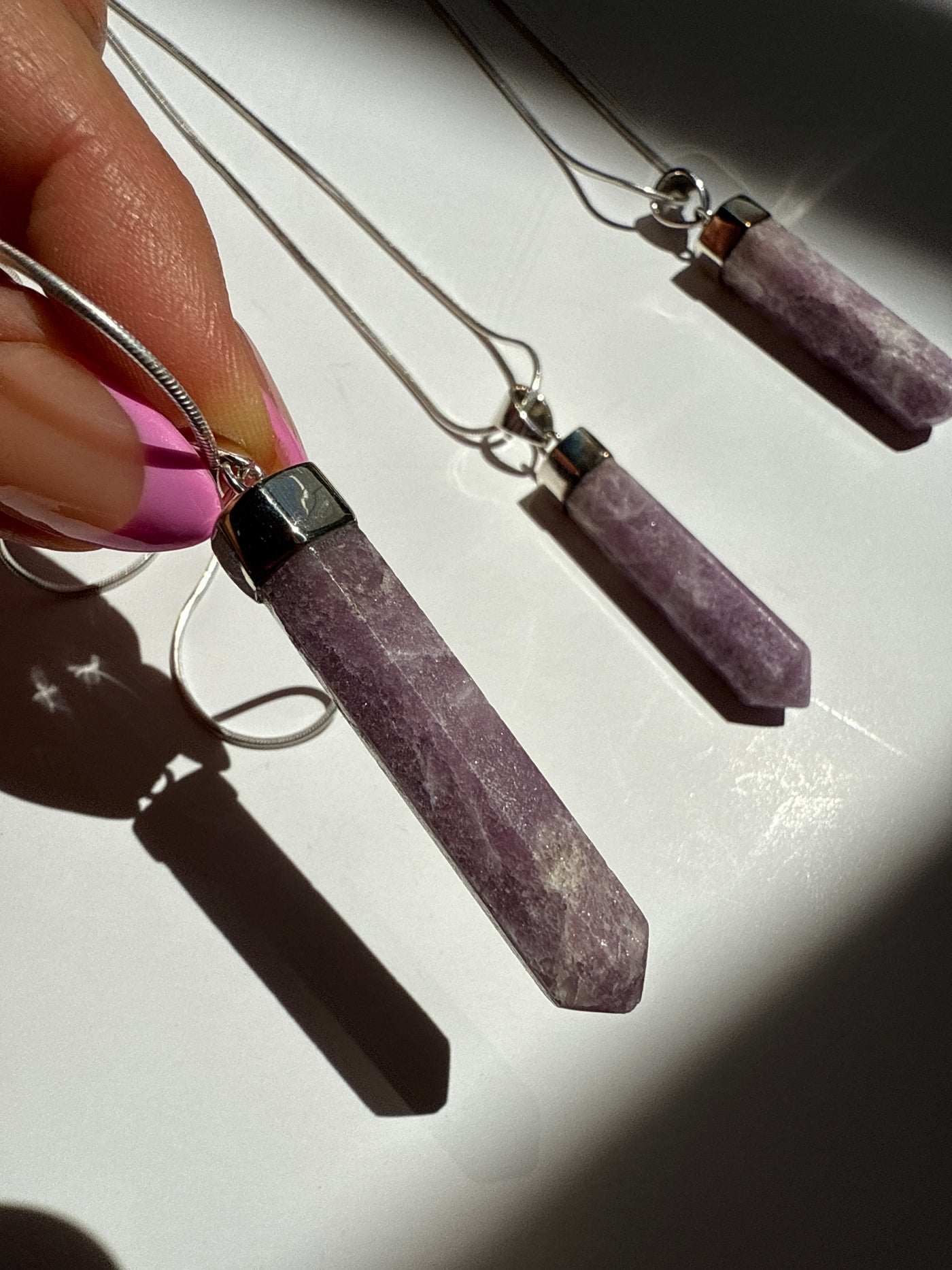 Lepidolite Statement Necklace (intuitively chosen)