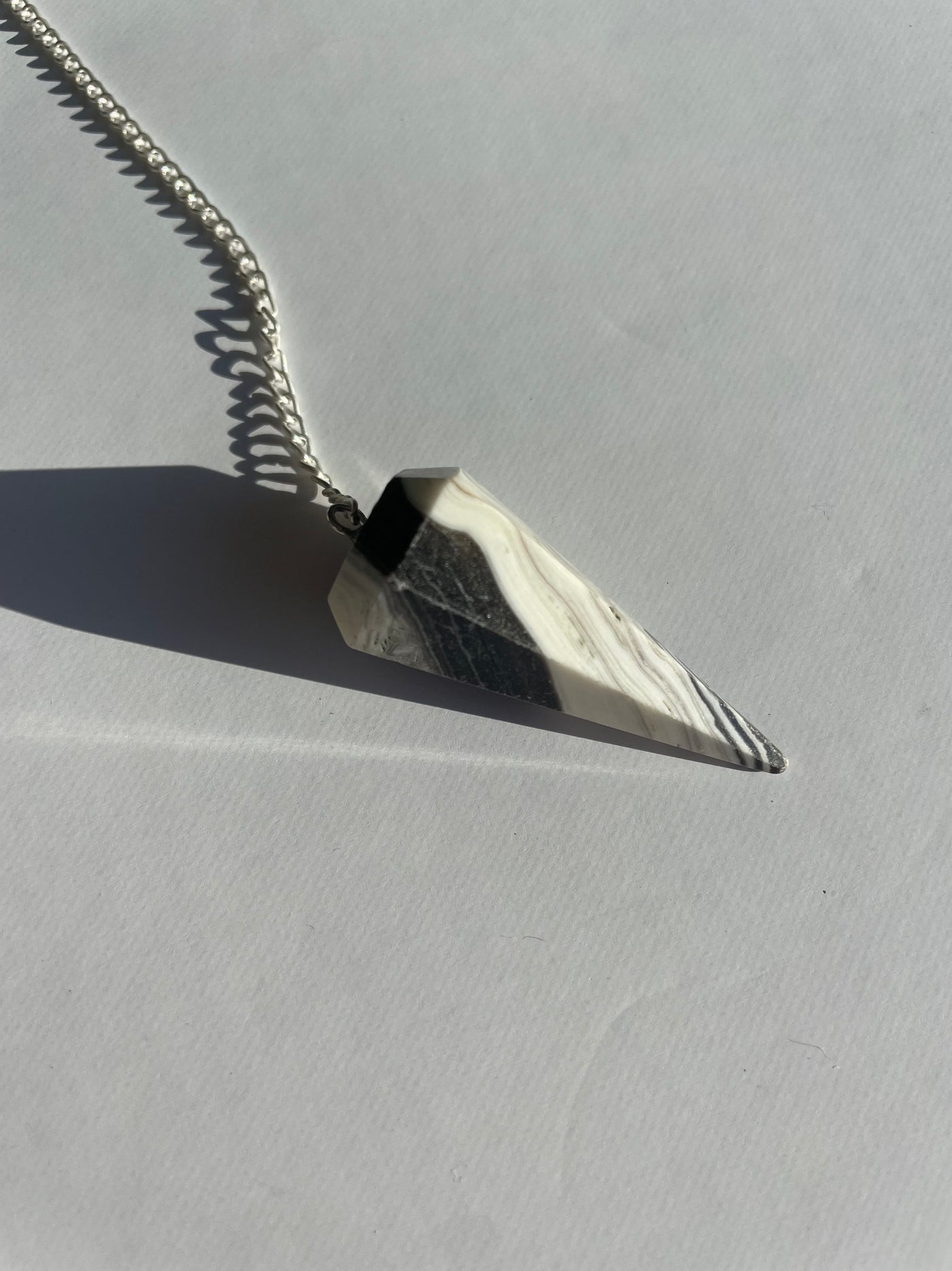 Zebra Calcite Pendulum