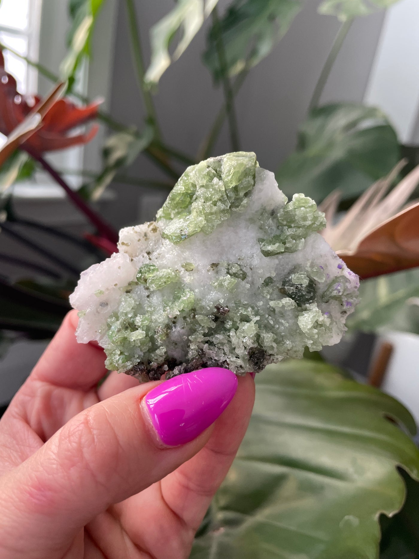 Chromium Diopside in Quartz Matrix 13