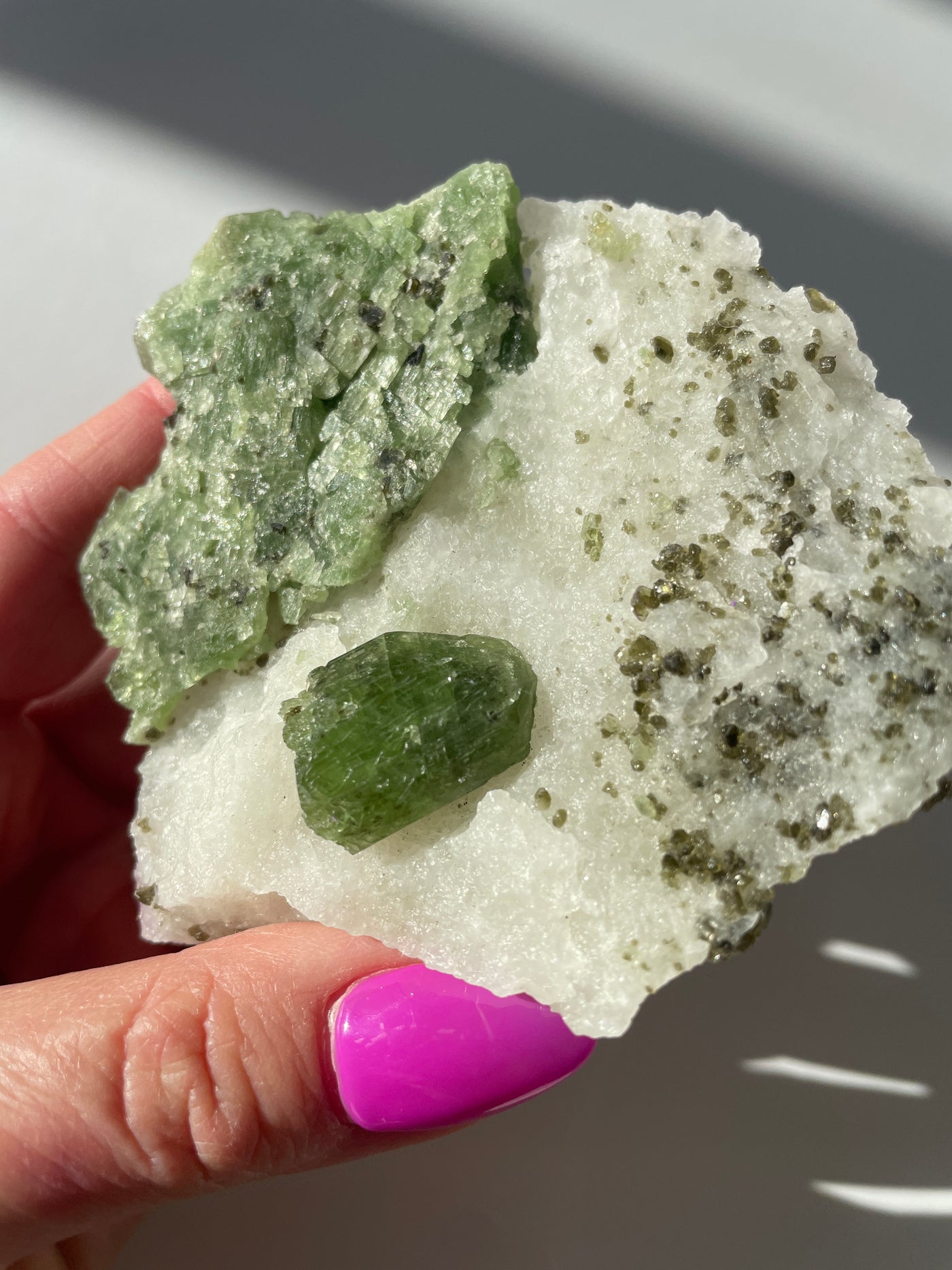 Chromium Diopside in Quartz Matrix 61