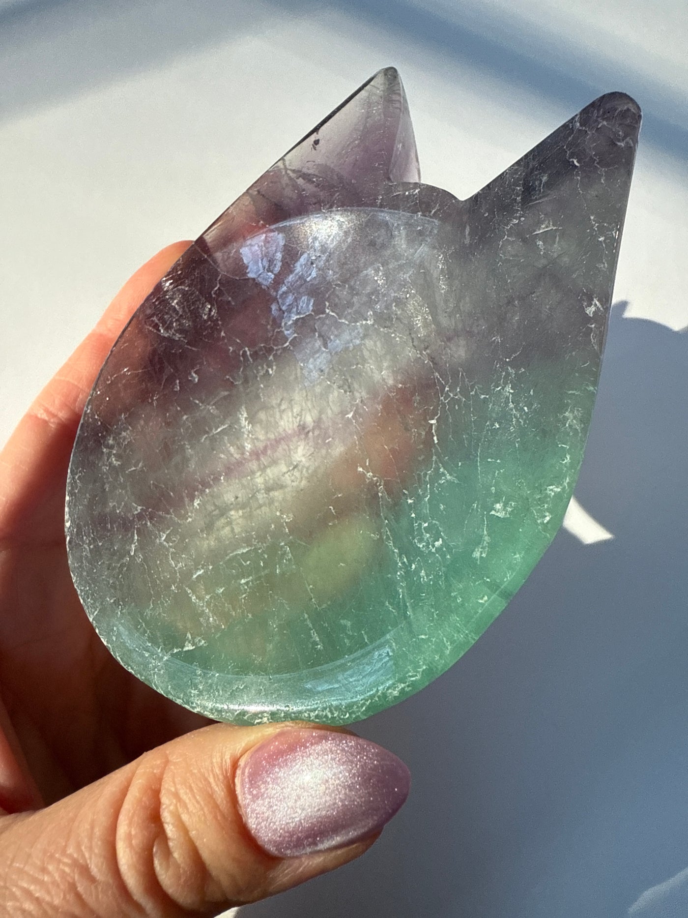 Fluorite Cat Bowl 3
