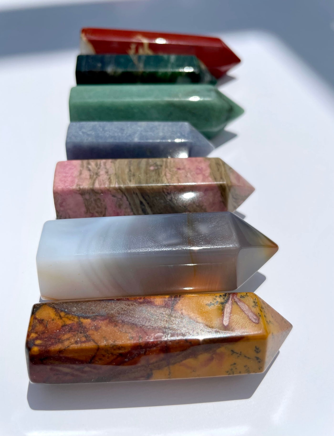 SEVEN Piece Obelisk Chakra Set