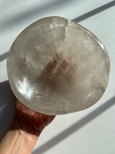 Master Healer Clear Quartz with Smoky Quartz Qualities Bowl  3