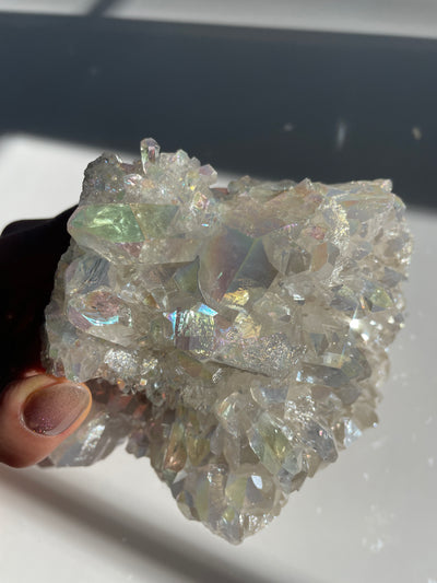 Harmonizing Angel Aura Quartz Statement Cluster 4