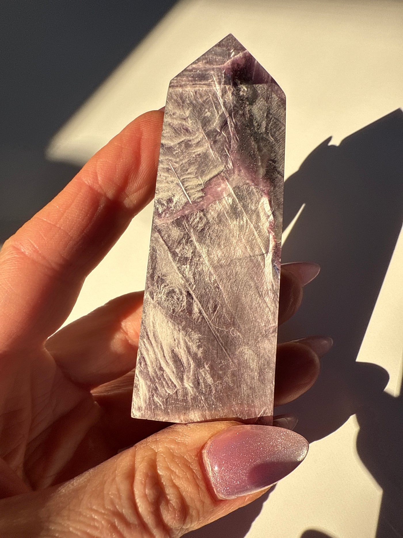 Rare Lepidolite Obelisk 19