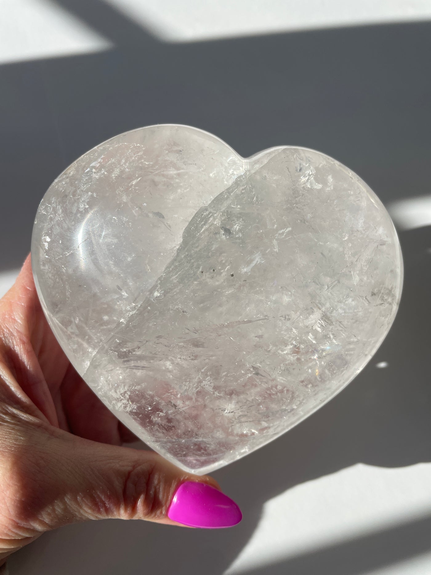 Clear Quartz Heart 1