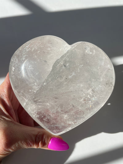 Clear Quartz Heart 1