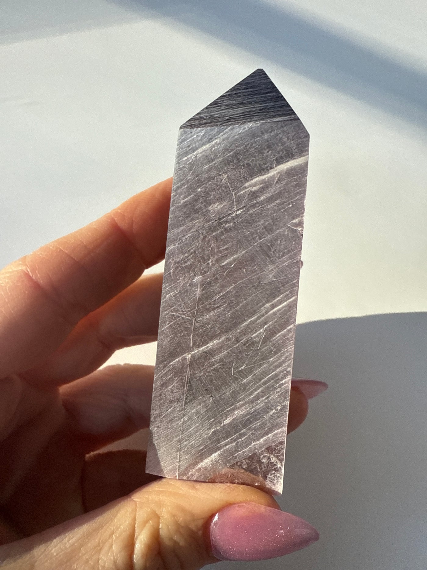 Rare Lepidolite Obelisk 6