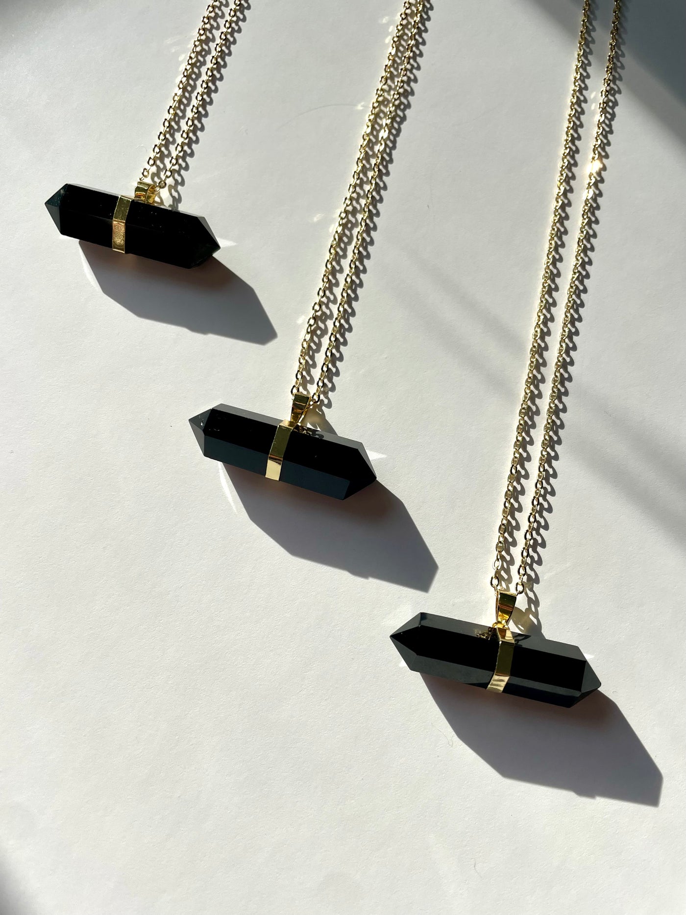 Obsidian Double Terminated Necklace