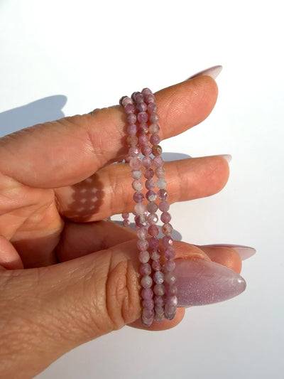 Faceted Pink Tourmaline Bracelet