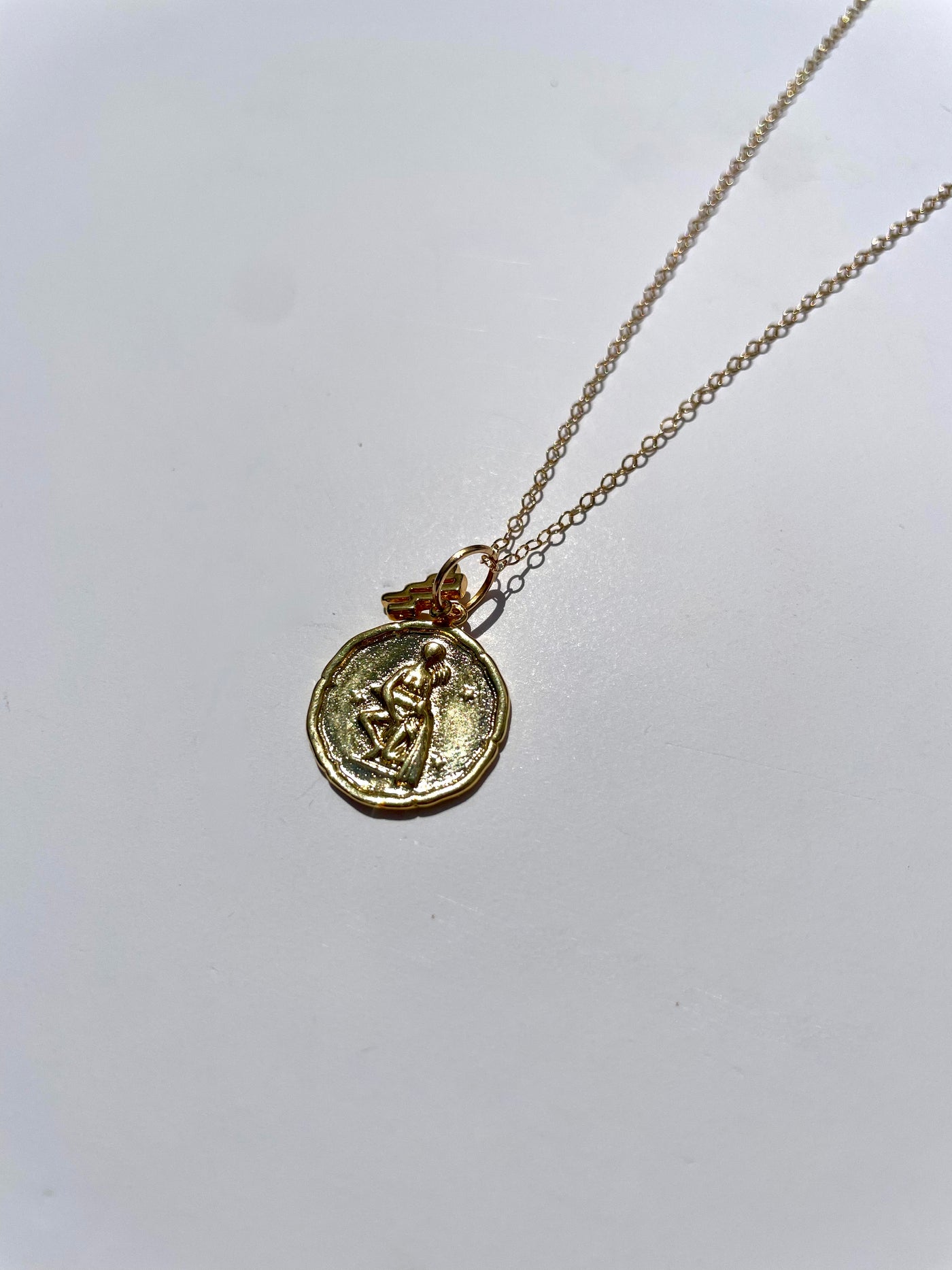 Zodiac Medallion with Mini Charm Necklace