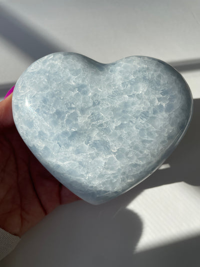 Blue Calcite Heart 2