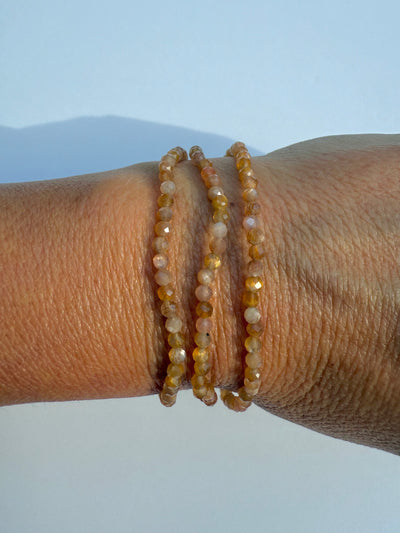 Faceted Golden Sunstone Bracelet