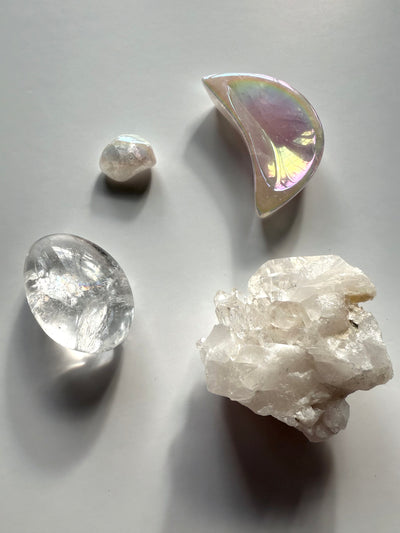 Aura Rose Quartz Moon Bowl Bundle