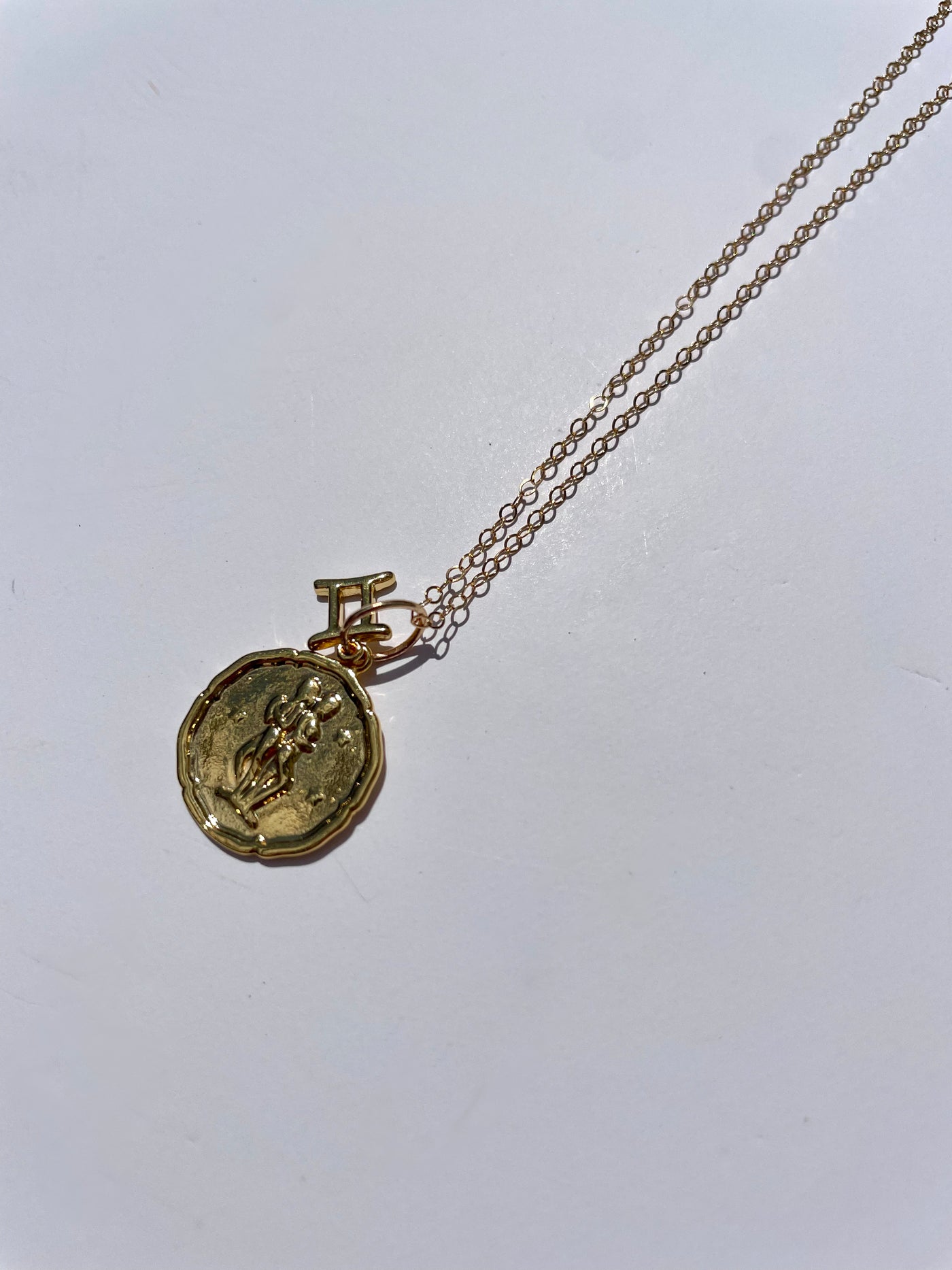 Zodiac Medallion with Mini Charm Necklace