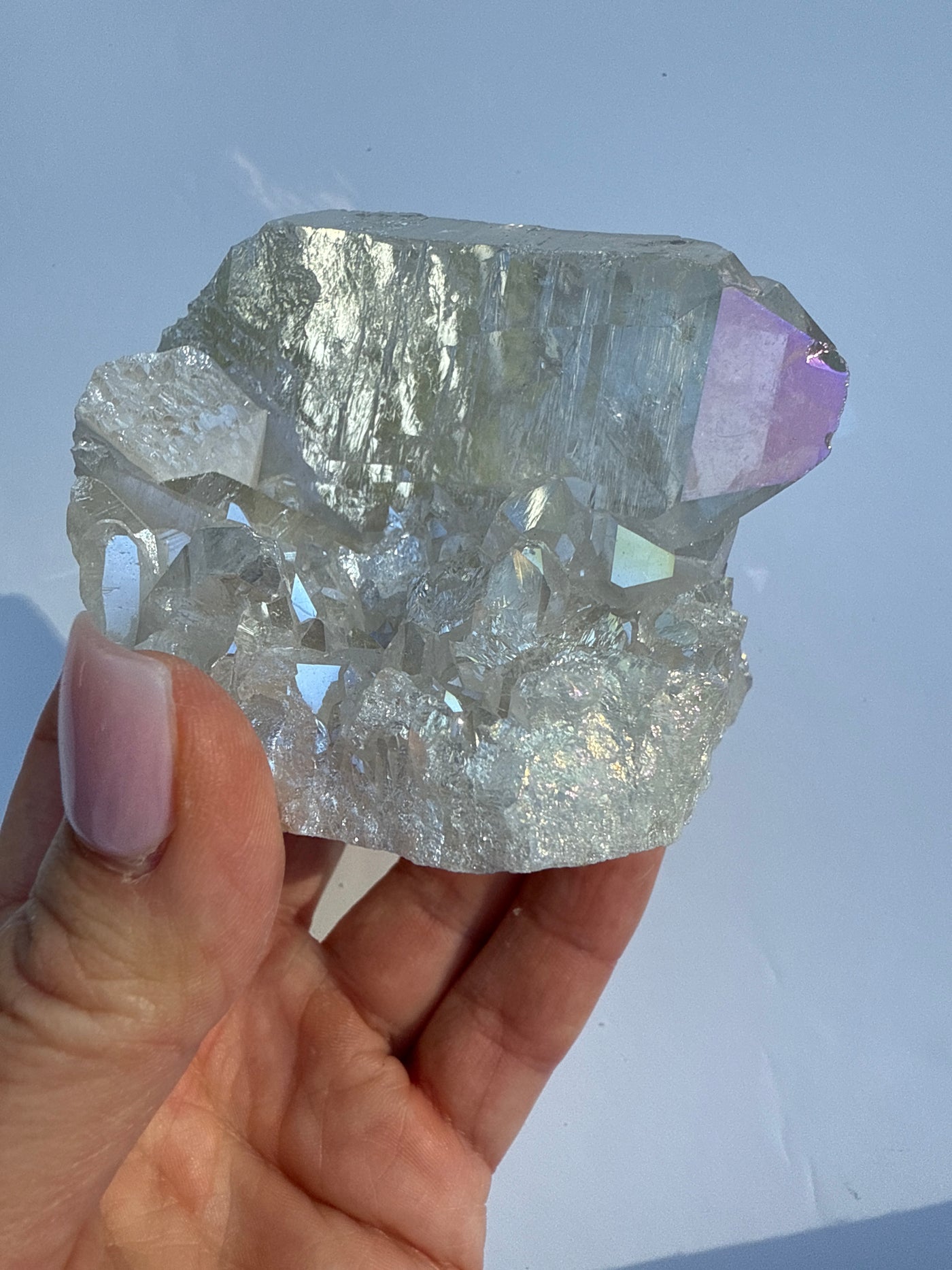 Harmonizing Angel Aura Quartz Cluster 11