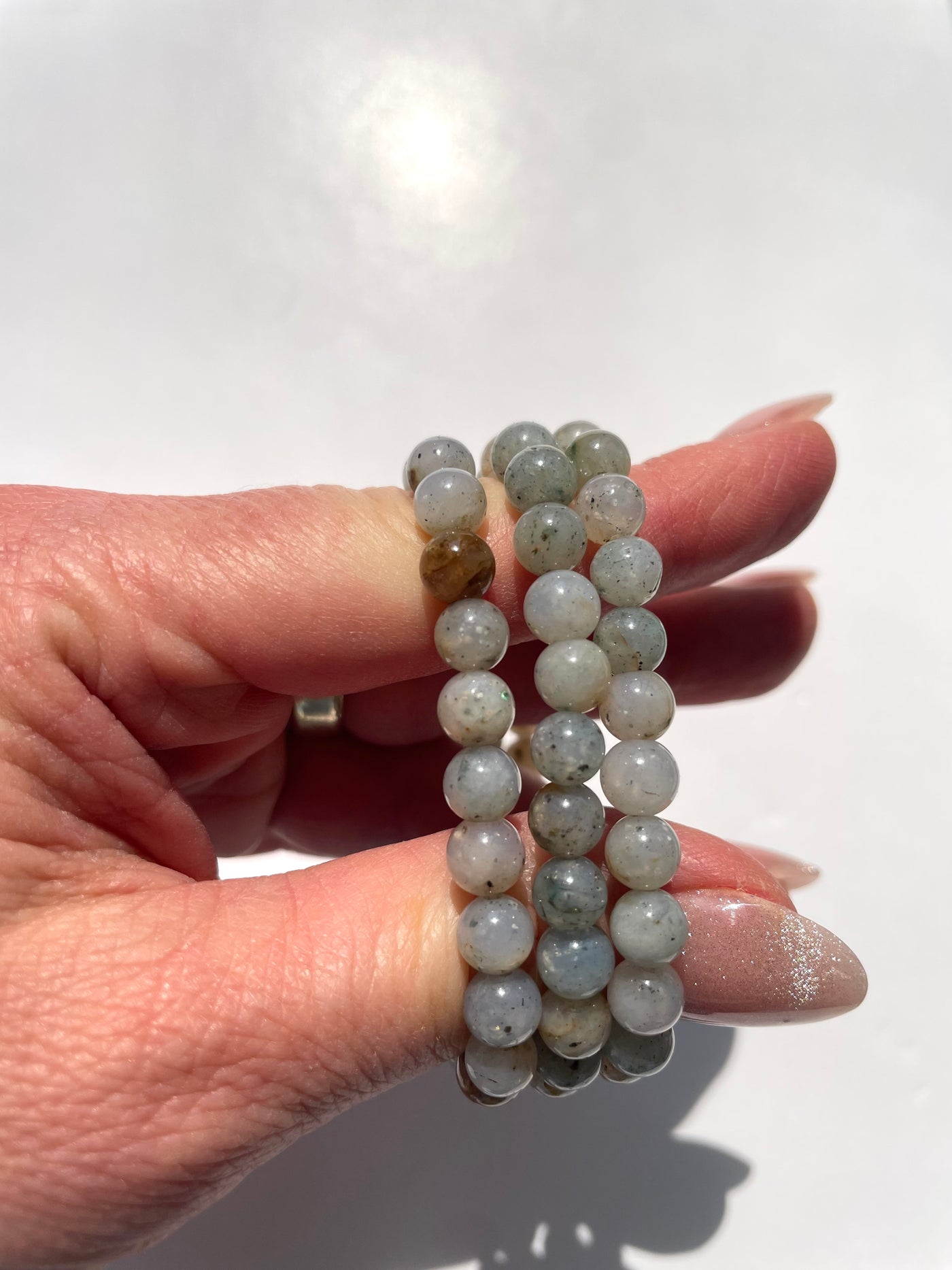 Moss Chalcedony Bracelet 6mm
