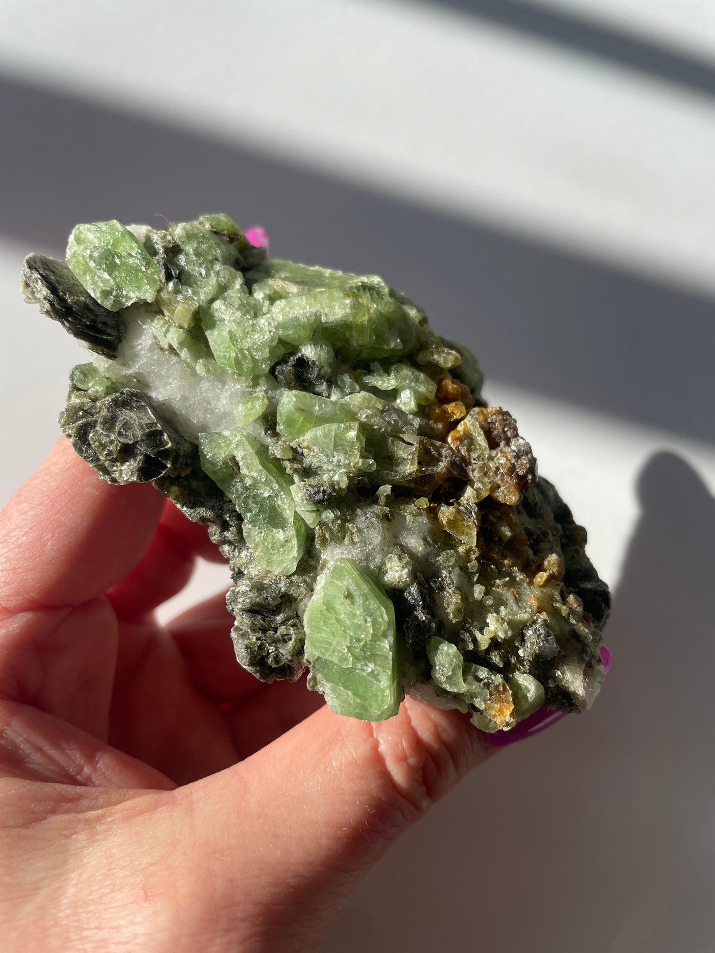 Chromium Diopside in Quartz Matrix 63