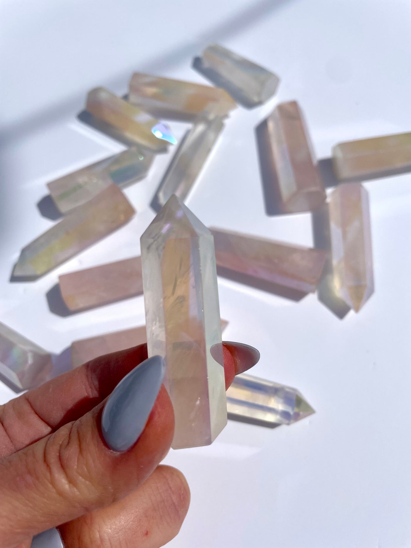 Intuitively Selected Personal Aura Rose Quartz Point