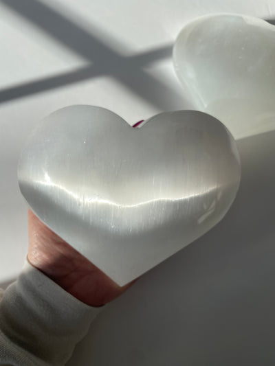 Extra Large Intuitively Picked Selenite Hearts