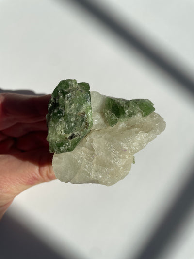 Chromium Diopside in Quartz Matrix 39