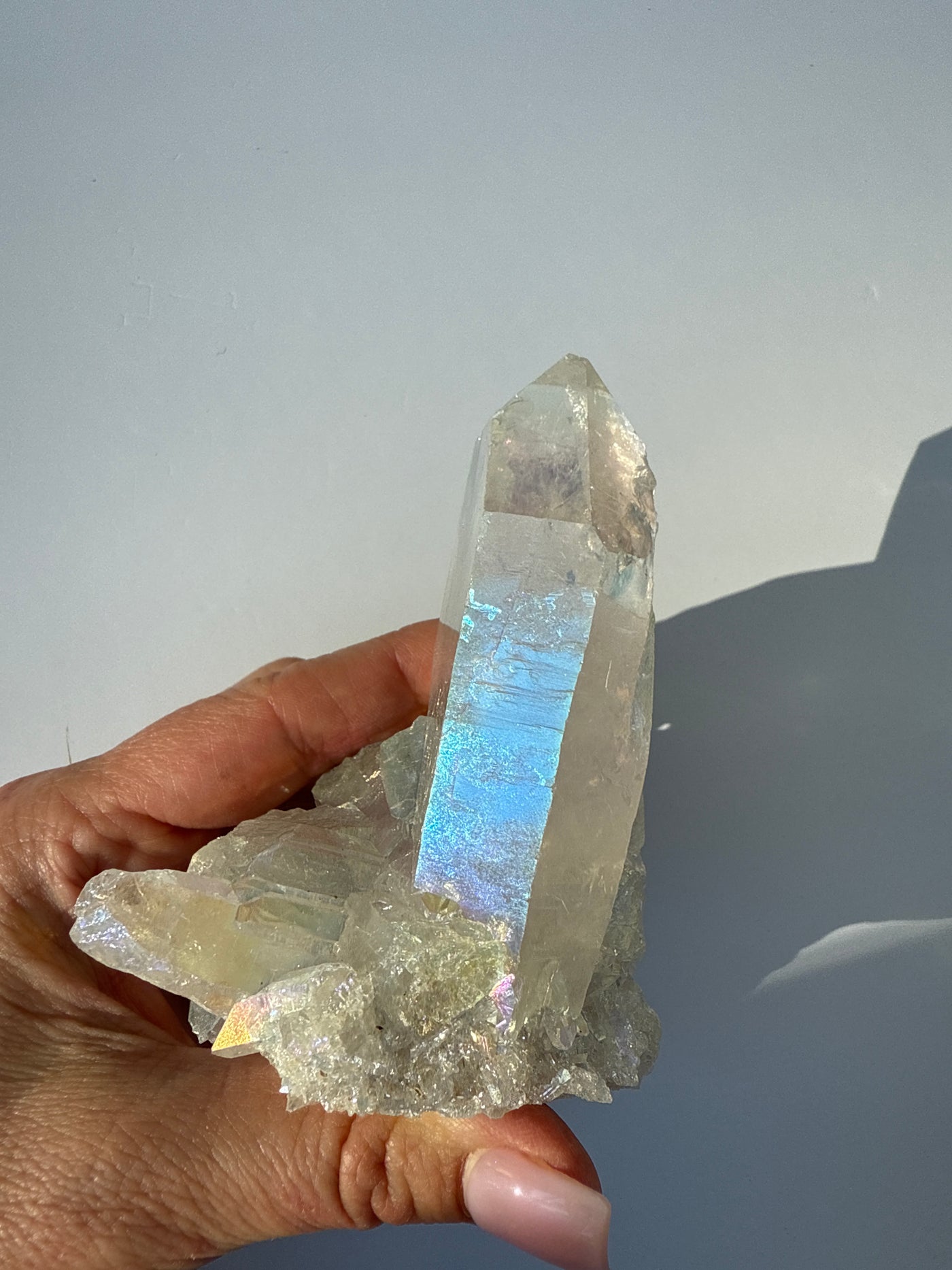 Harmonizing Angel Aura Quartz Cluster 13