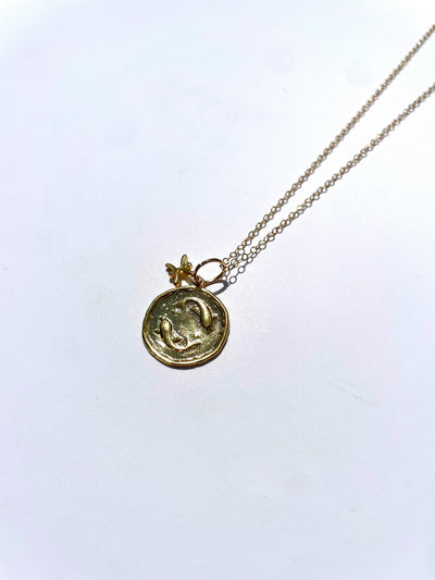 Zodiac Medallion with Mini Charm Necklace