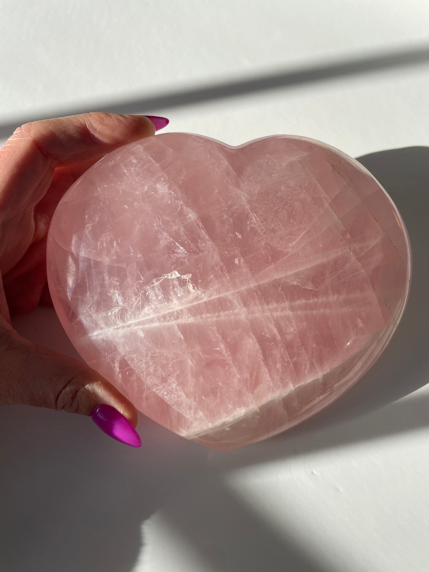 Rose Quartz Heart 1