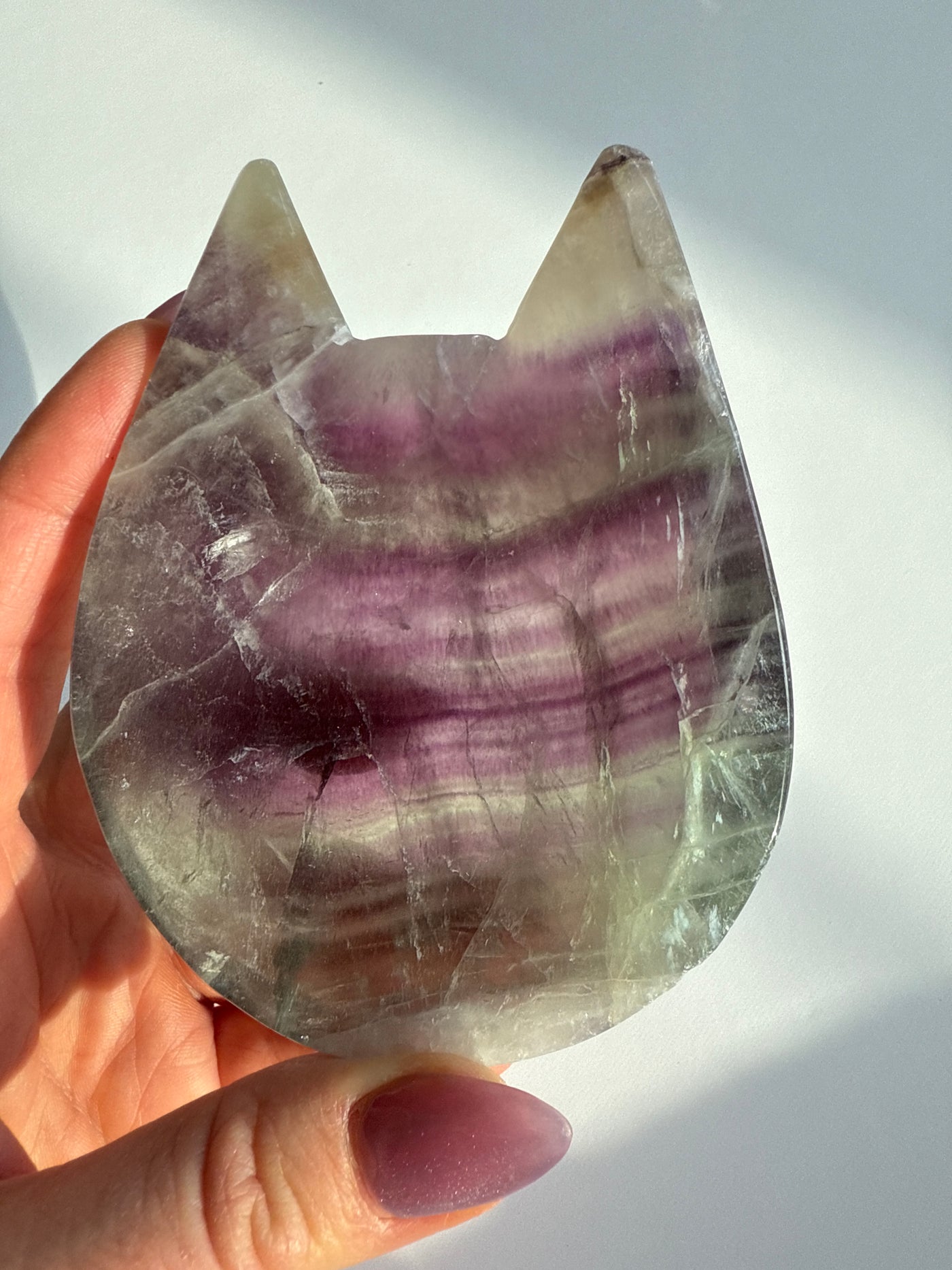 Fluorite Cat Bowl 1