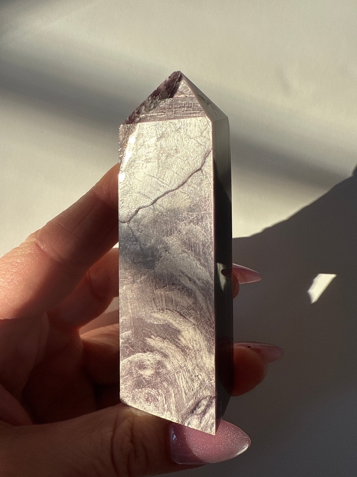 Rare Lepidolite Obelisk 12