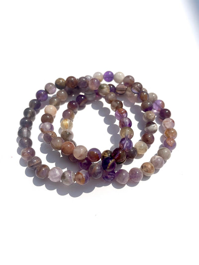 Chevron Amethyst Bracelet 6mm