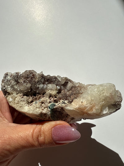 Zeolite Piece 57 - Stillbite, Pink Apophyllite, Green Apophyllite