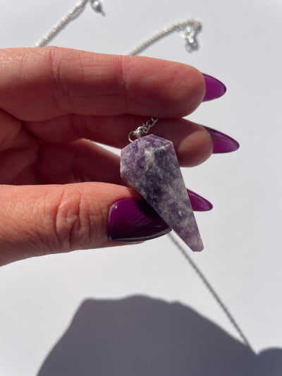 Lepidolite Pendulum