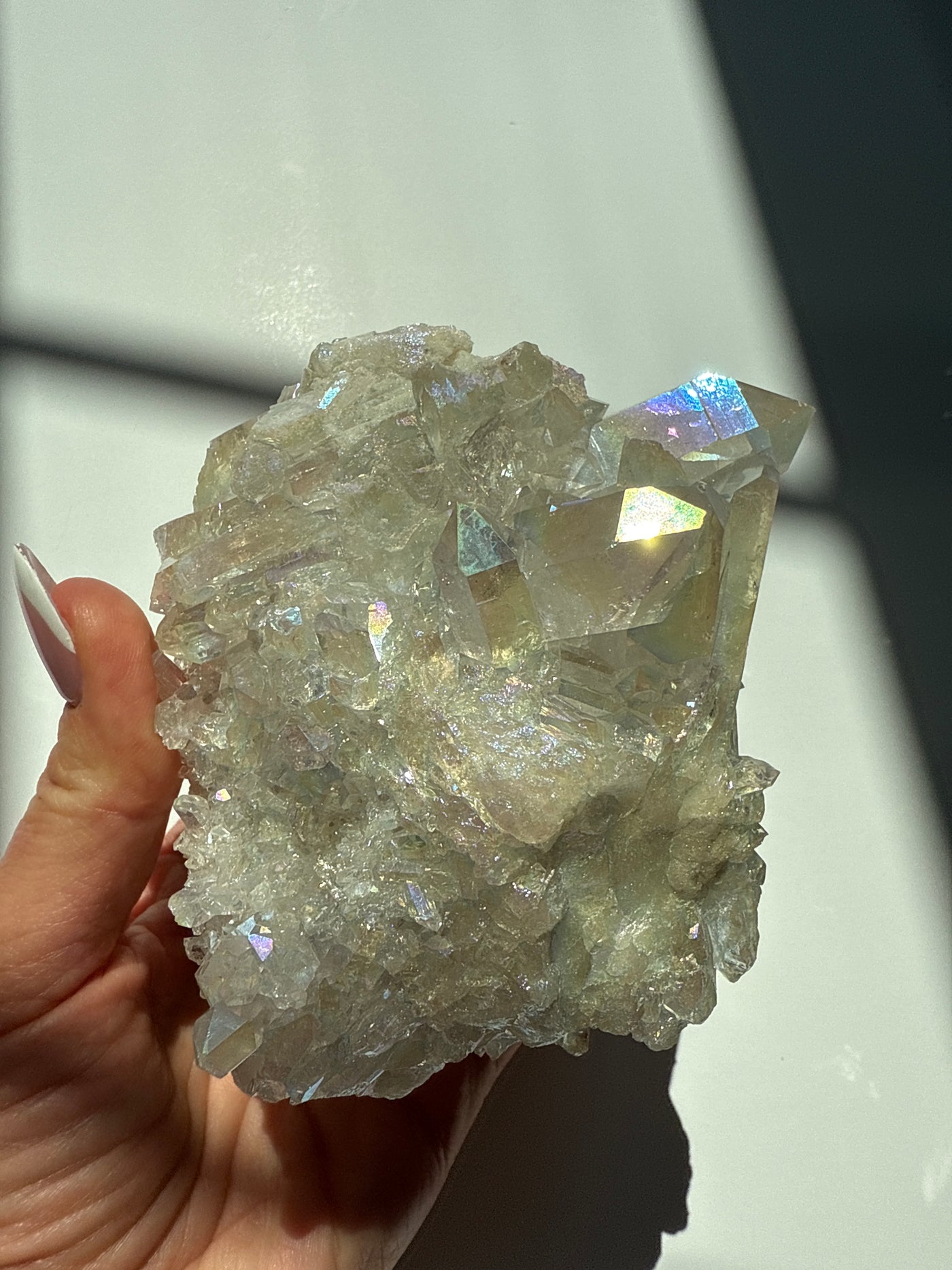Harmonizing Angel Aura Quartz Cluster 1