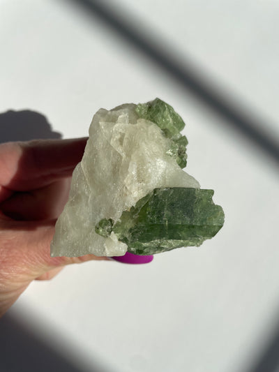 Chromium Diopside in Quartz Matrix 39