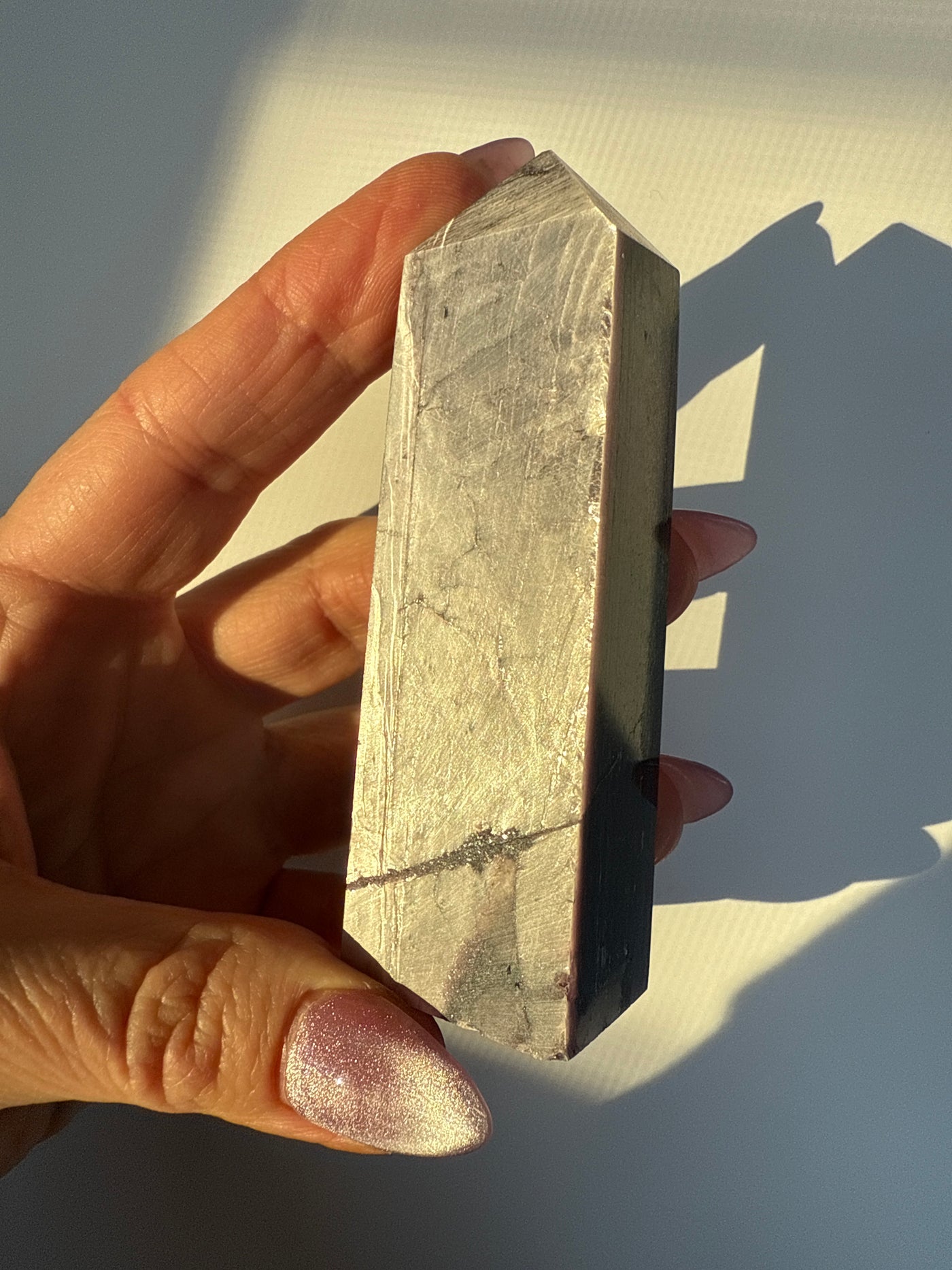 Rare Lepidolite Obelisk 8