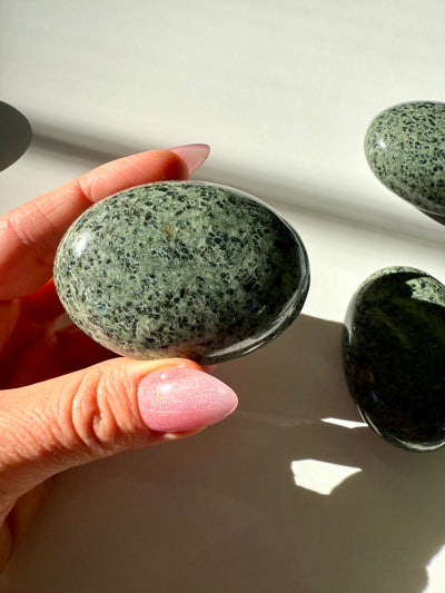 Green Tourmaline Palm Stone