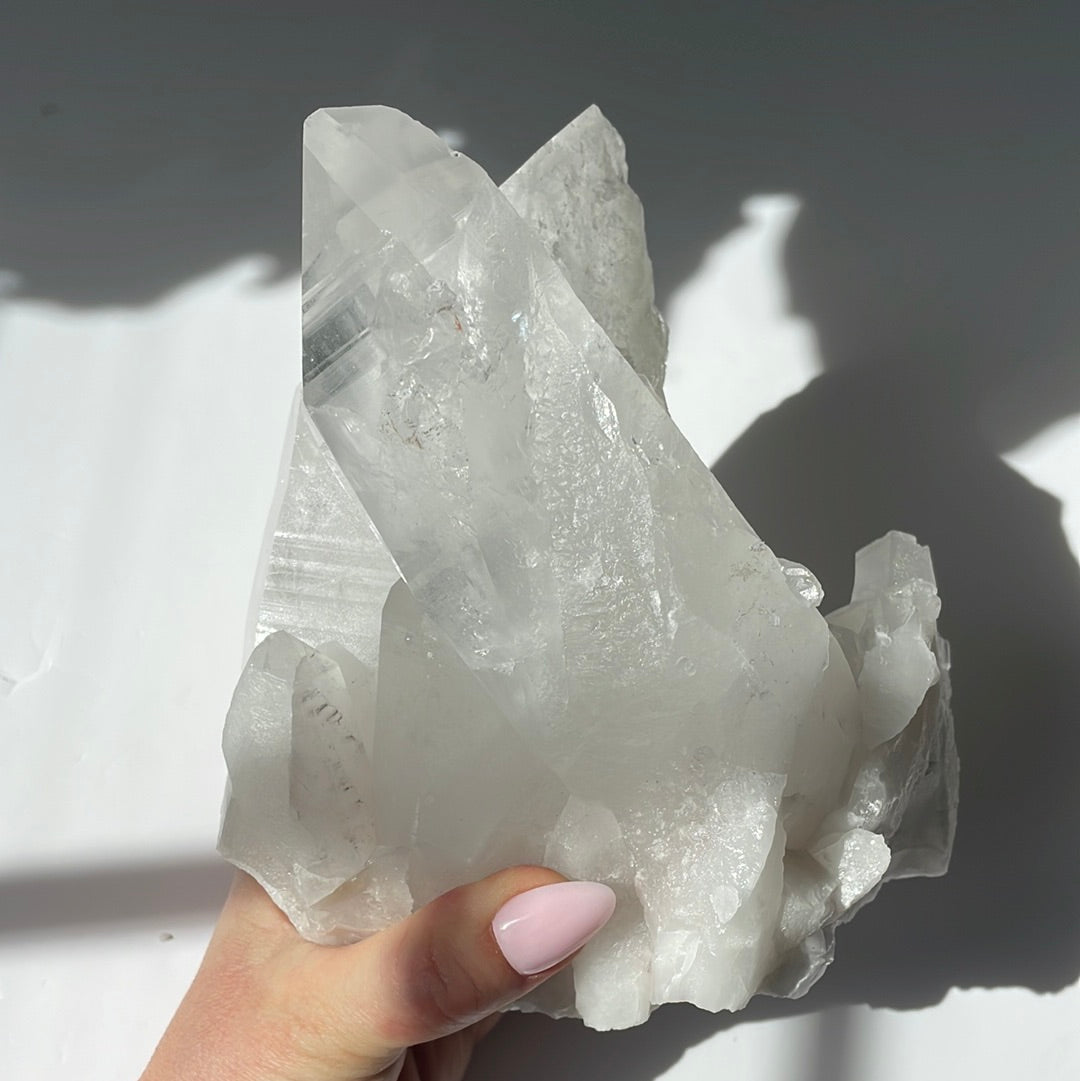 Lemurian Clear Quartz Cluster