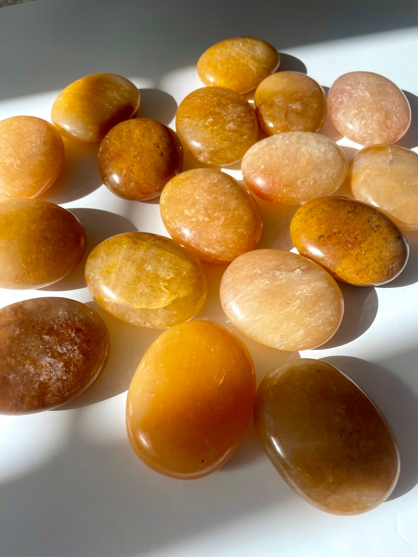 Orange Aventurine Palm Stone