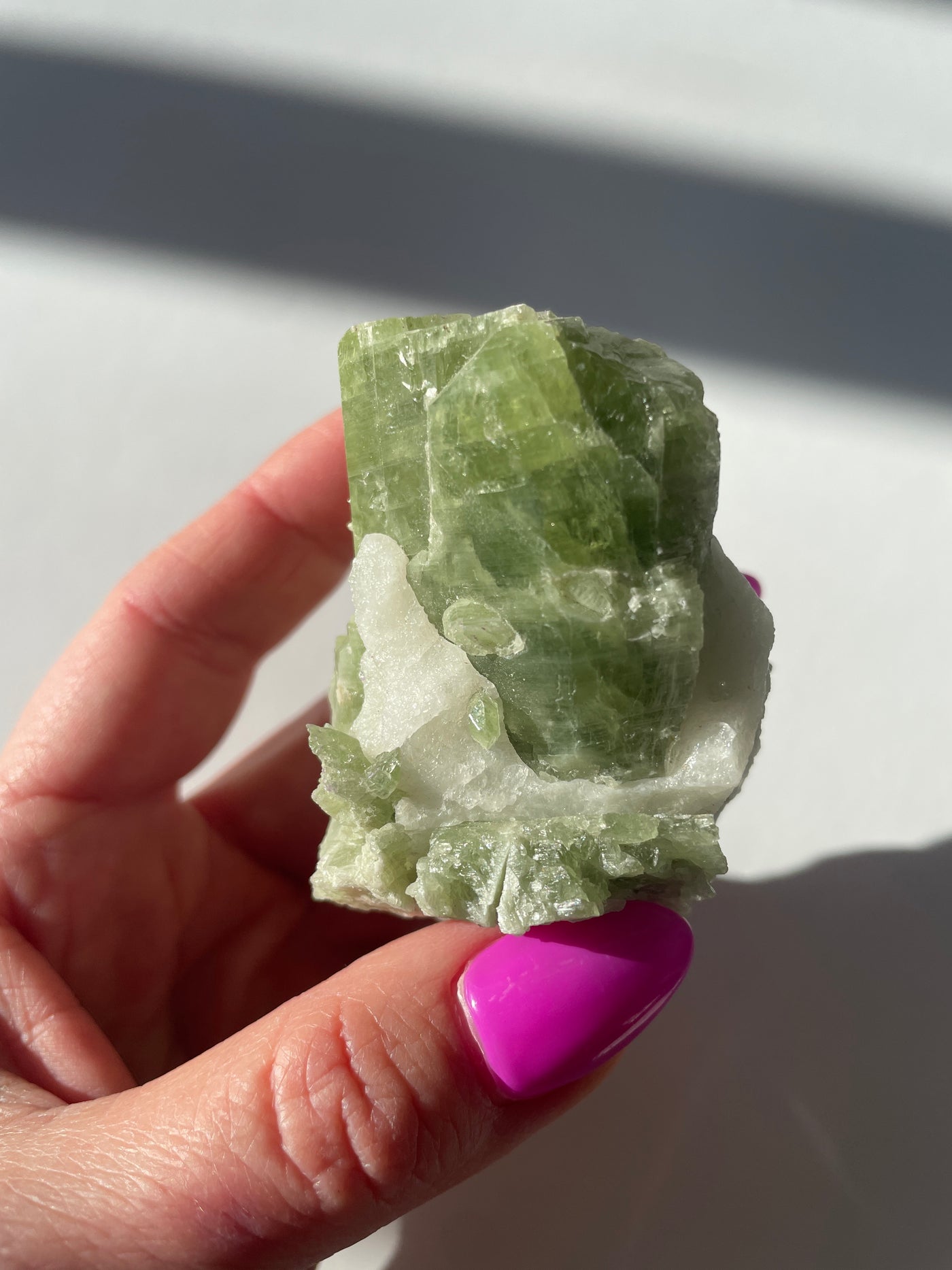 Chromium Diopside in Quartz Matrix 60