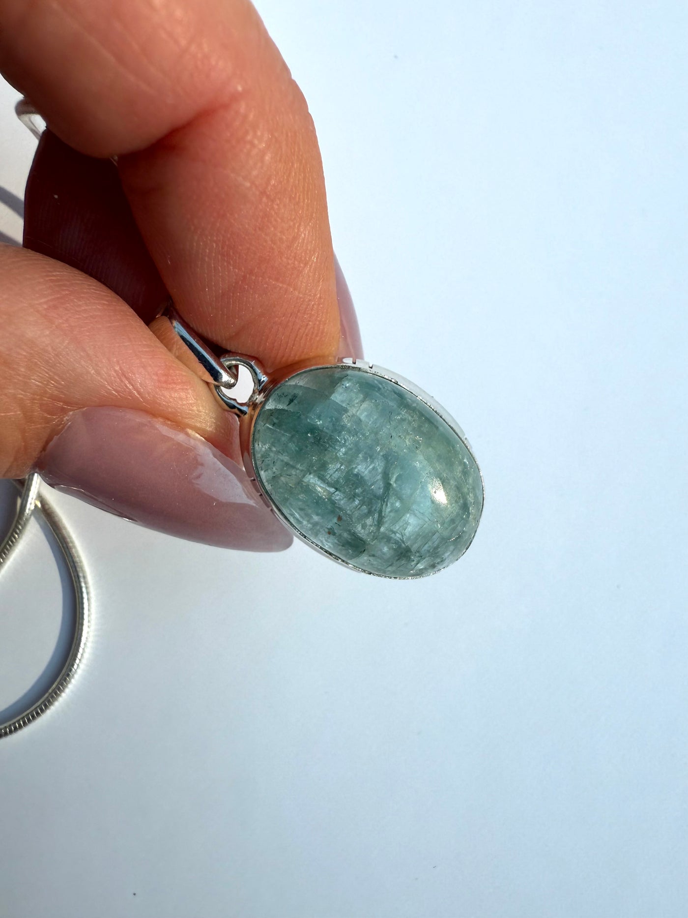 Genuine High Resonance Aquamarine Statement Necklace