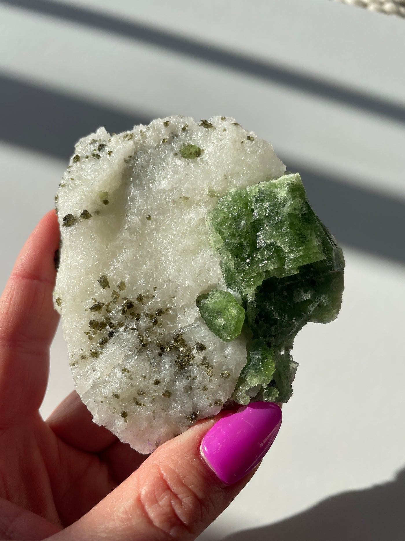 Chromium Diopside in Quartz Matrix 61