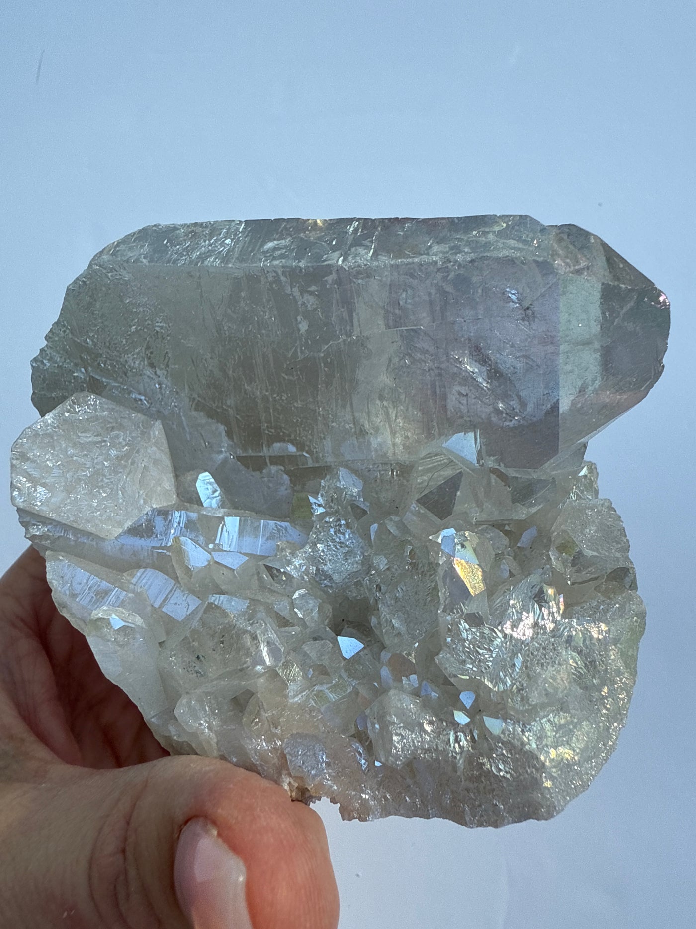 Harmonizing Angel Aura Quartz Cluster 11