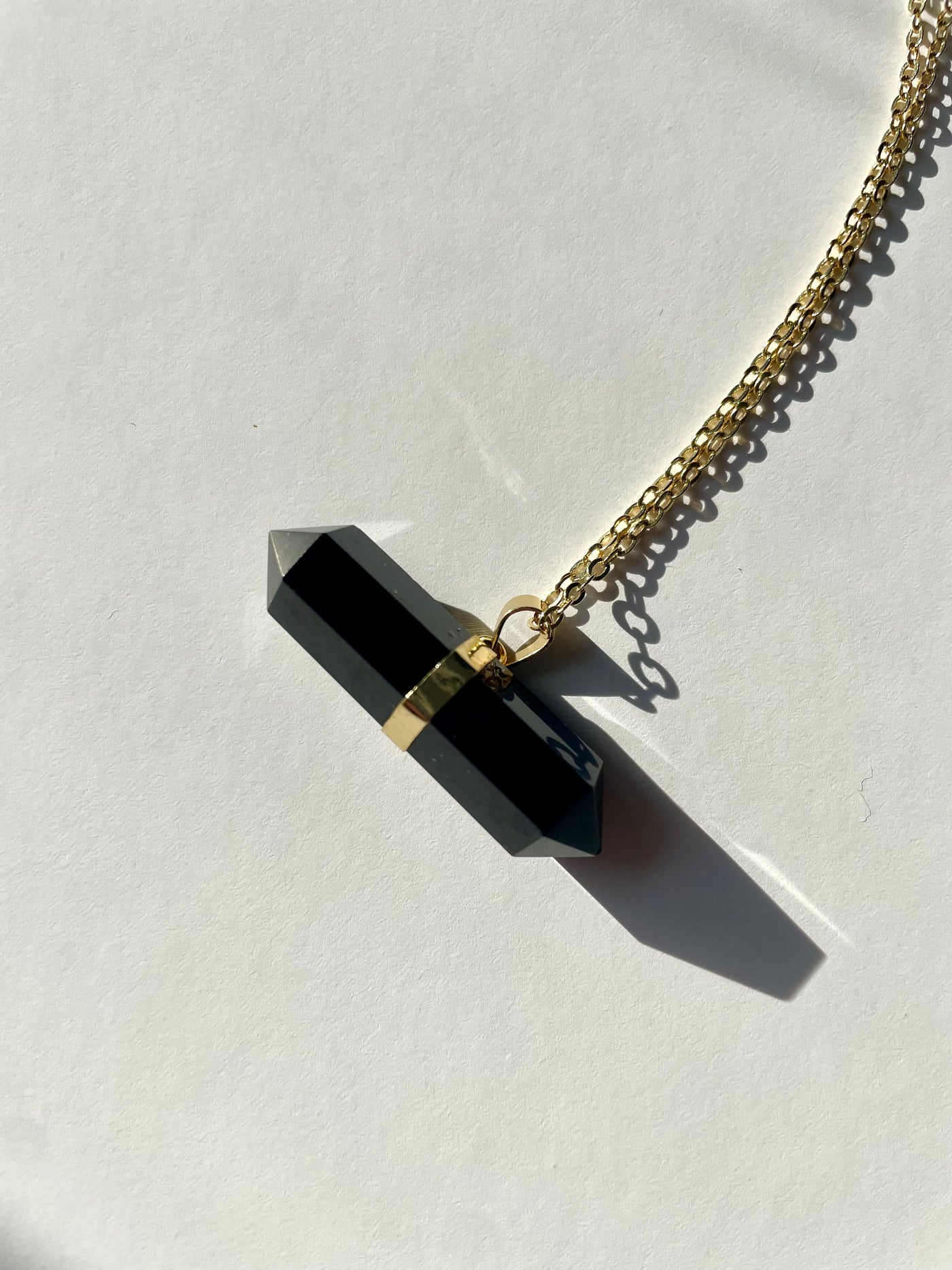Obsidian Double Terminated Necklace