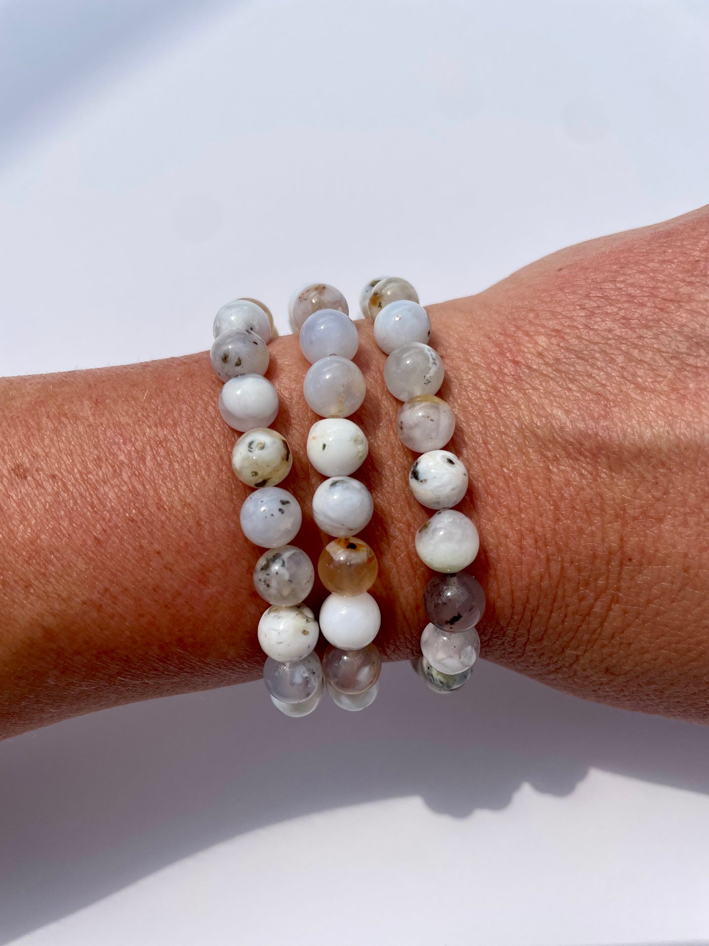 White Opal Bracelet 7.5mm