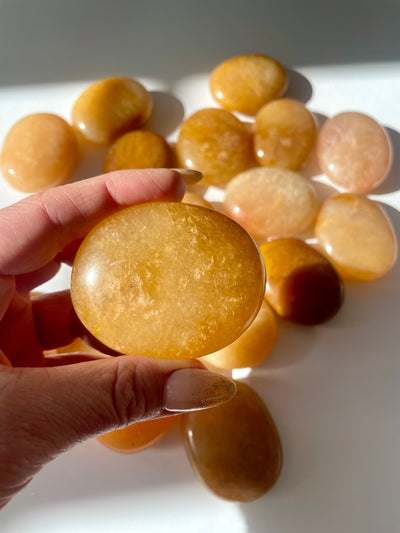 Orange Aventurine Palm Stone