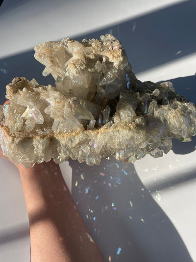 Harmonizing Angel Aura Quartz Statement Cluster 1