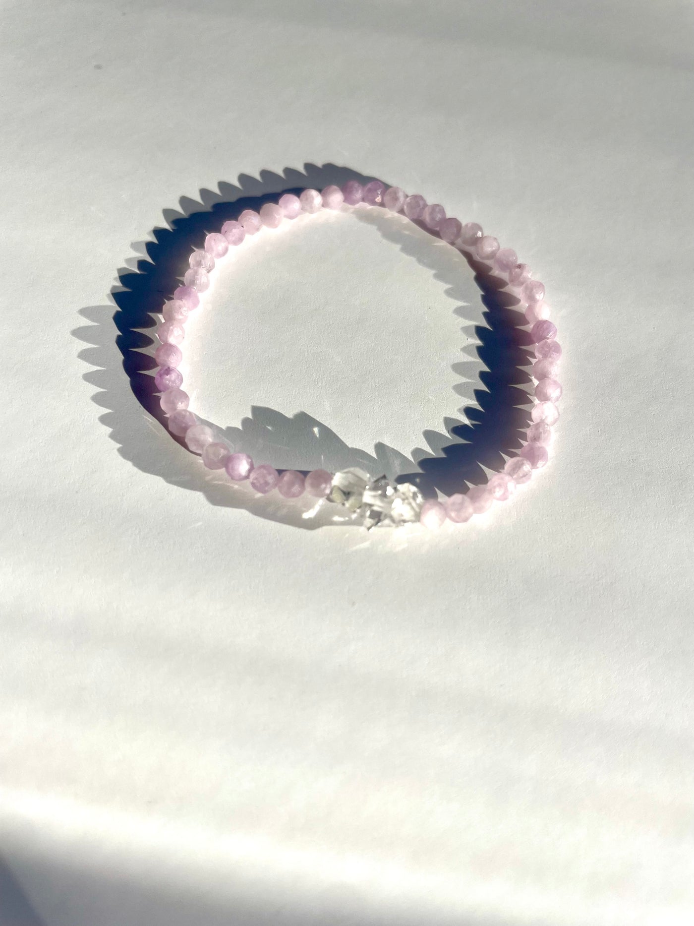 Herkimer Diamond and Kunzite Bracelet