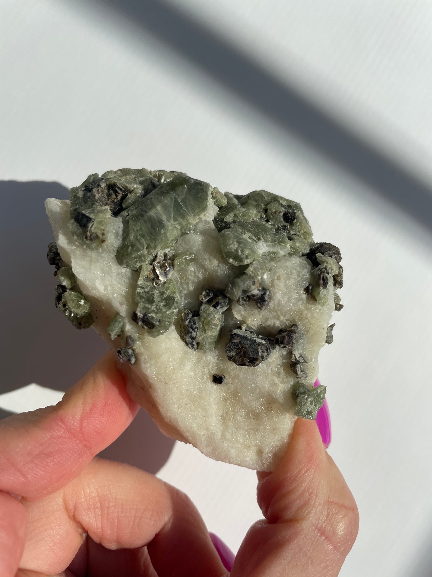 Chromium Diopside in Quartz Matrix 35