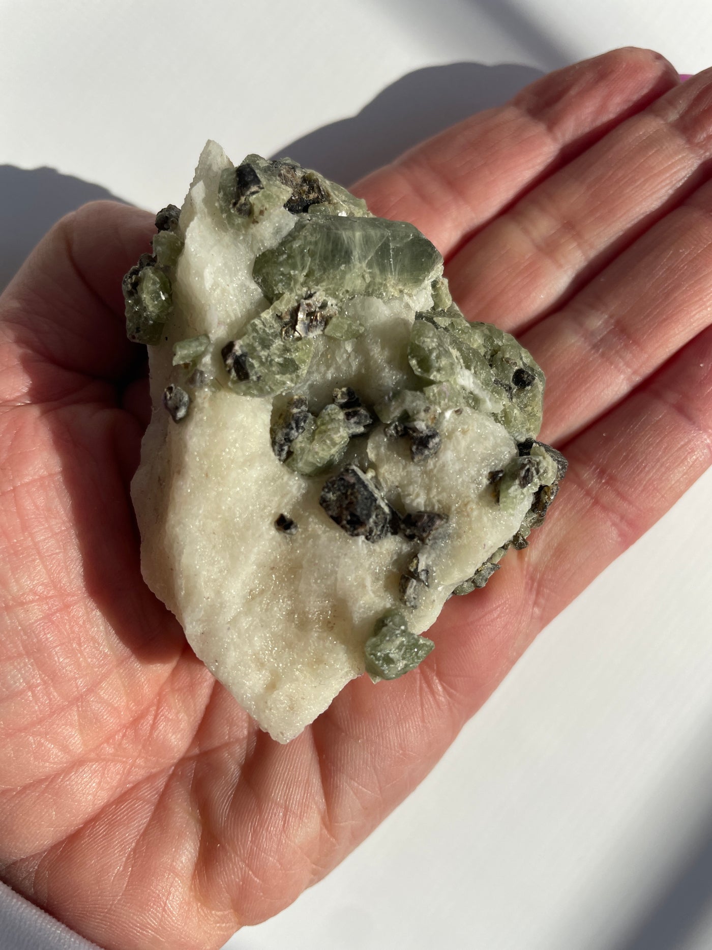 Chromium Diopside in Quartz Matrix 35